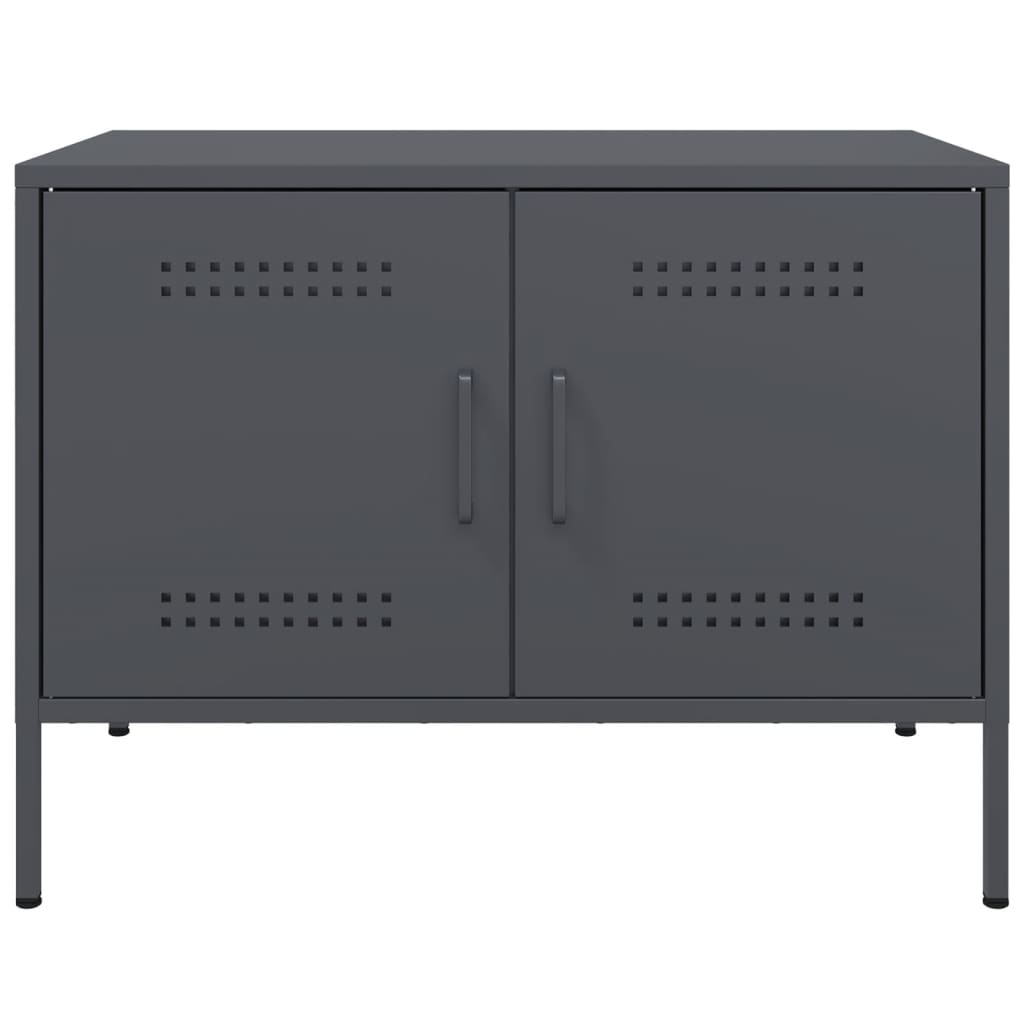 vidaXL TV-Schrank Anthrazit 68x39x50,5 cm Stahl