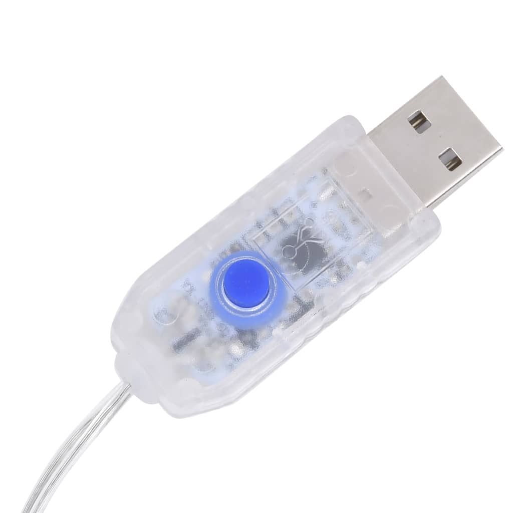 vidaXL LED Sternenvorhang Lichterkette 500 LED Blau 8 Funktionen