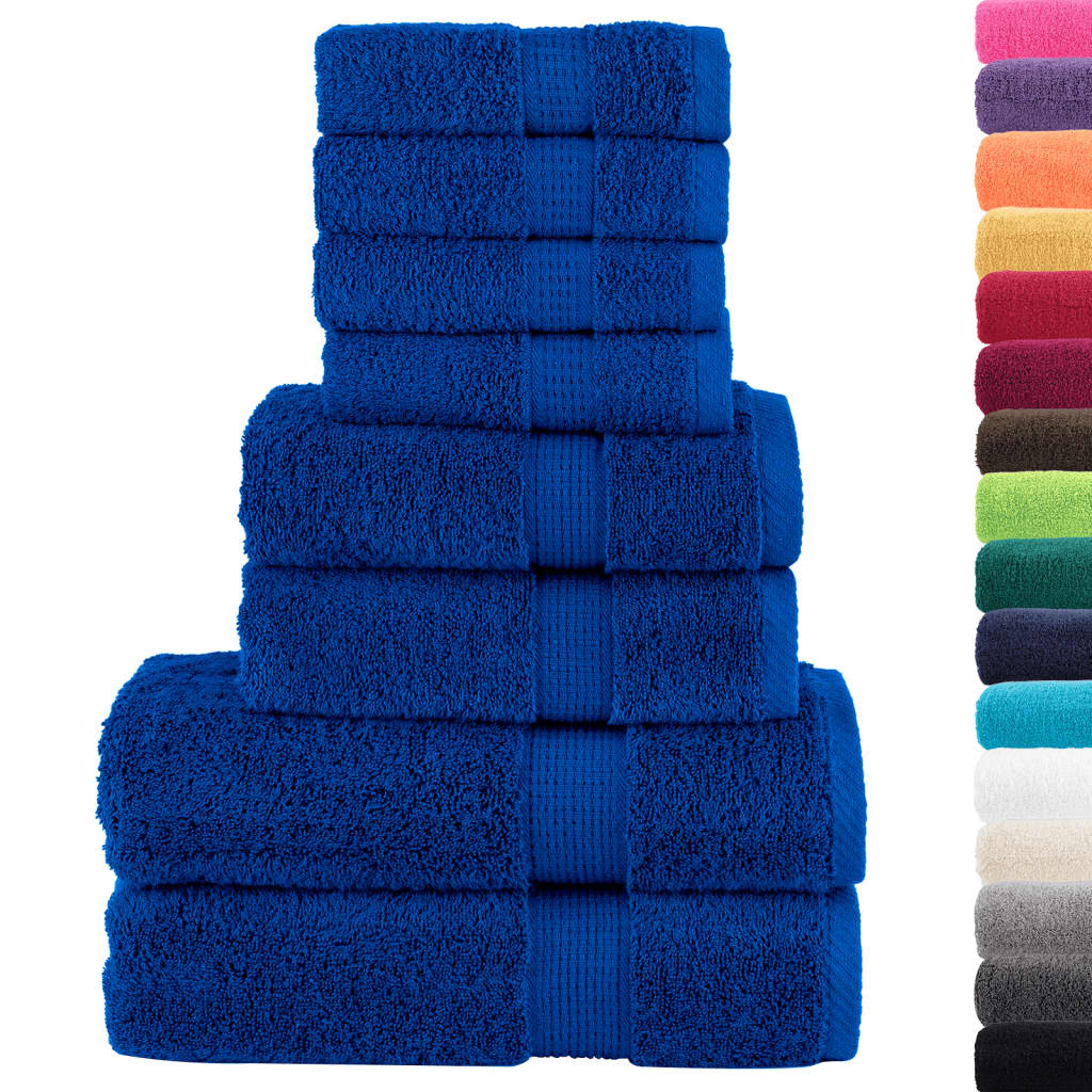 vidaXL 8 tlg. Premium-Handtuch-Set SOLUND Blau 600 g/m²