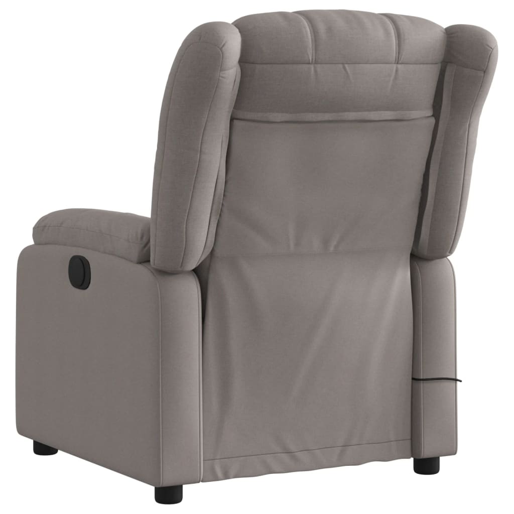 vidaXL Massagesessel Elektrisch Taupe Stoff