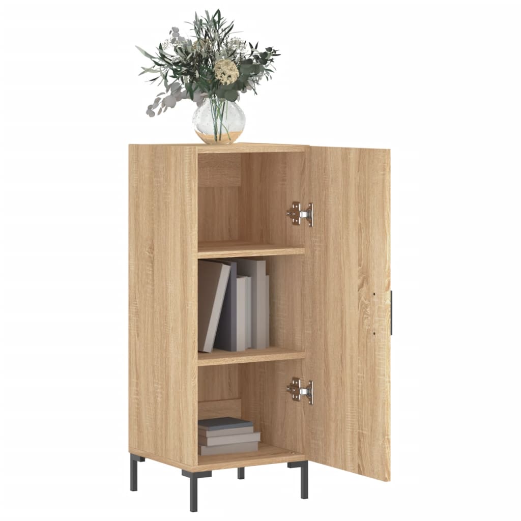 vidaXL Sideboard Sonoma-Eiche 34,5x34x90 cm Holzwerkstoff