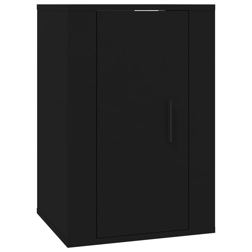 vidaXL 4-tlg. TV-Schrank-Set Schwarz Holzwerkstoff