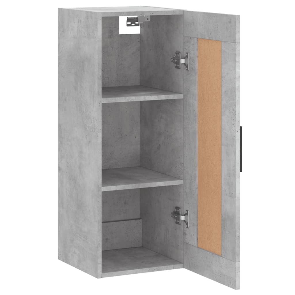 vidaXL Wandschrank Betongrau 34,5x34x90 cm Holzwerkstoff