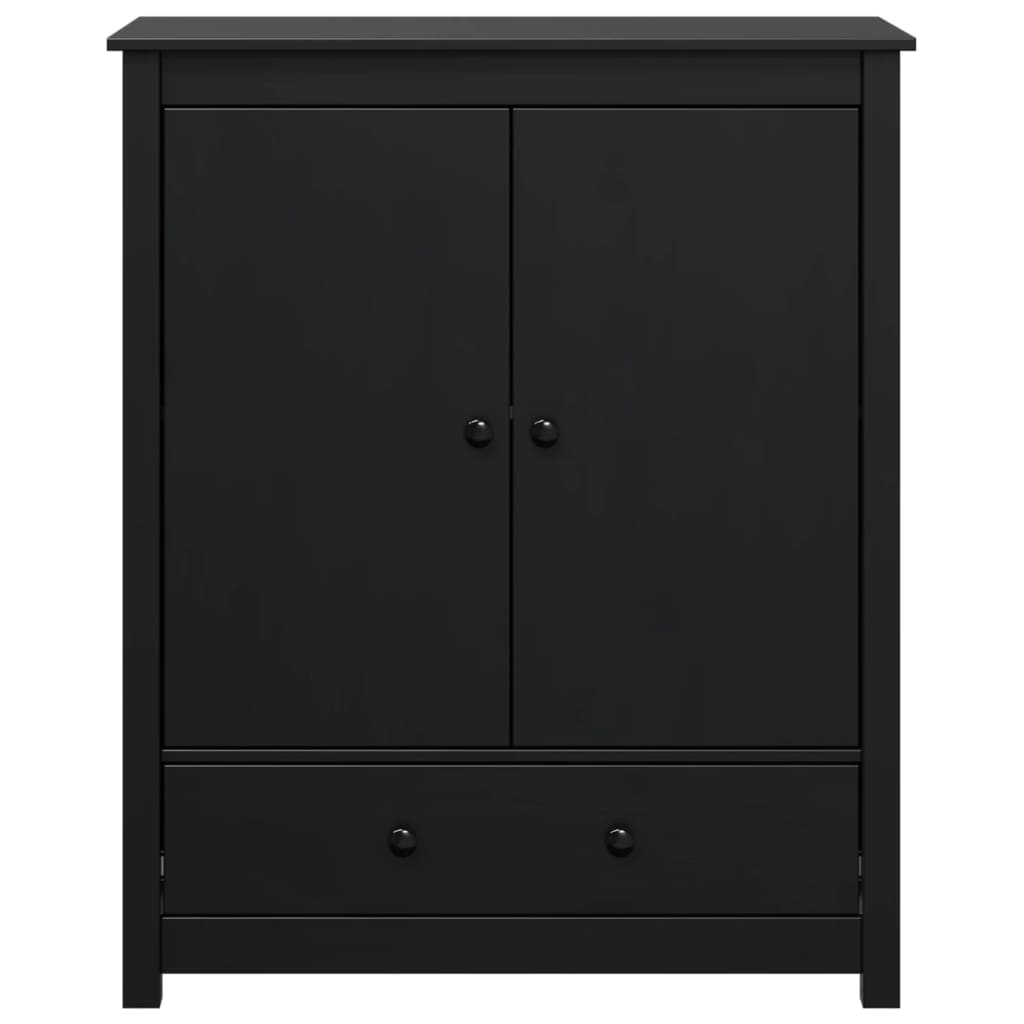 vidaXL Highboard Schwarz 83x41,5x100 cm Massivholz Kiefer