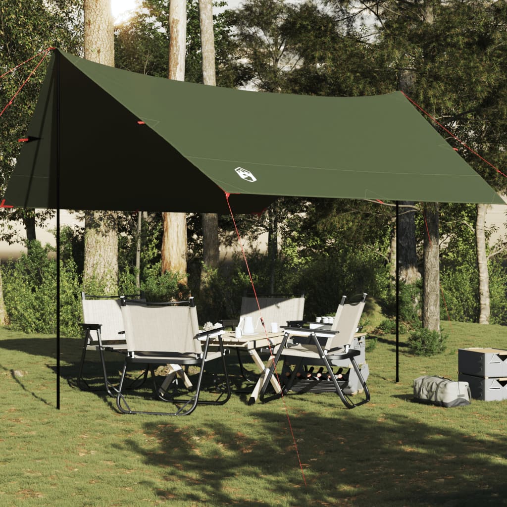 vidaXL Tarp Olivgrün 438x376x212 cm Wasserdicht