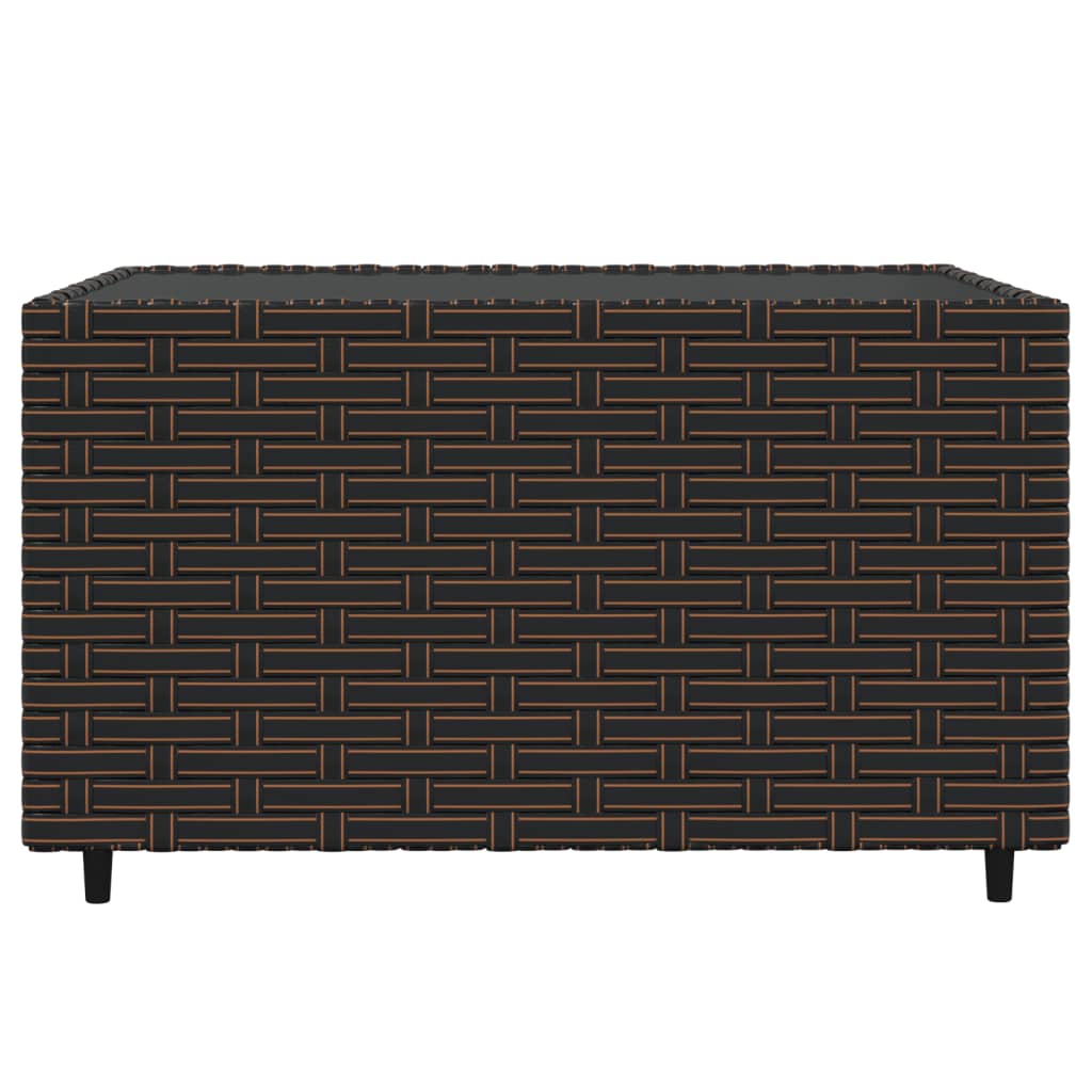 vidaXL 3-tlg. Garten-Lounge-Set mit Kissen Braun Poly Rattan