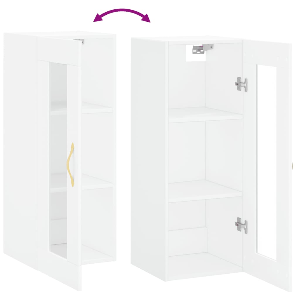 vidaXL Wandschrank Weiß 34,5x34x90 cm