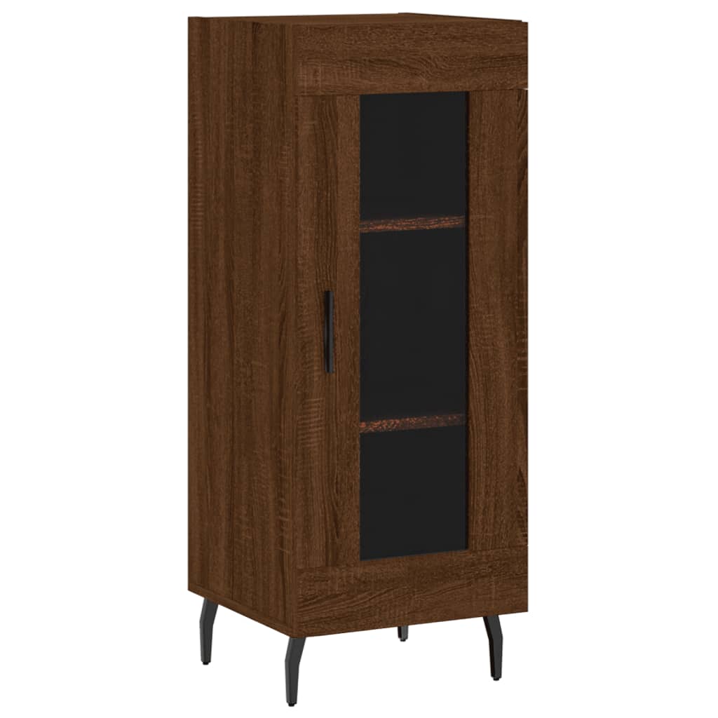 vidaXL Highboard Braun Eichen-Optik 34,5x34x180 cm Holzwerkstoff