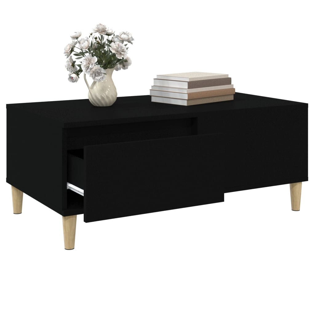 vidaXL Couchtisch Schwarz 90x50x36,5 cm Holzwerkstoff