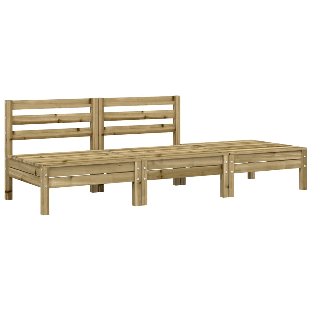 vidaXL Gartensofa 3-Sitzer Kiefernholz Imprägniert