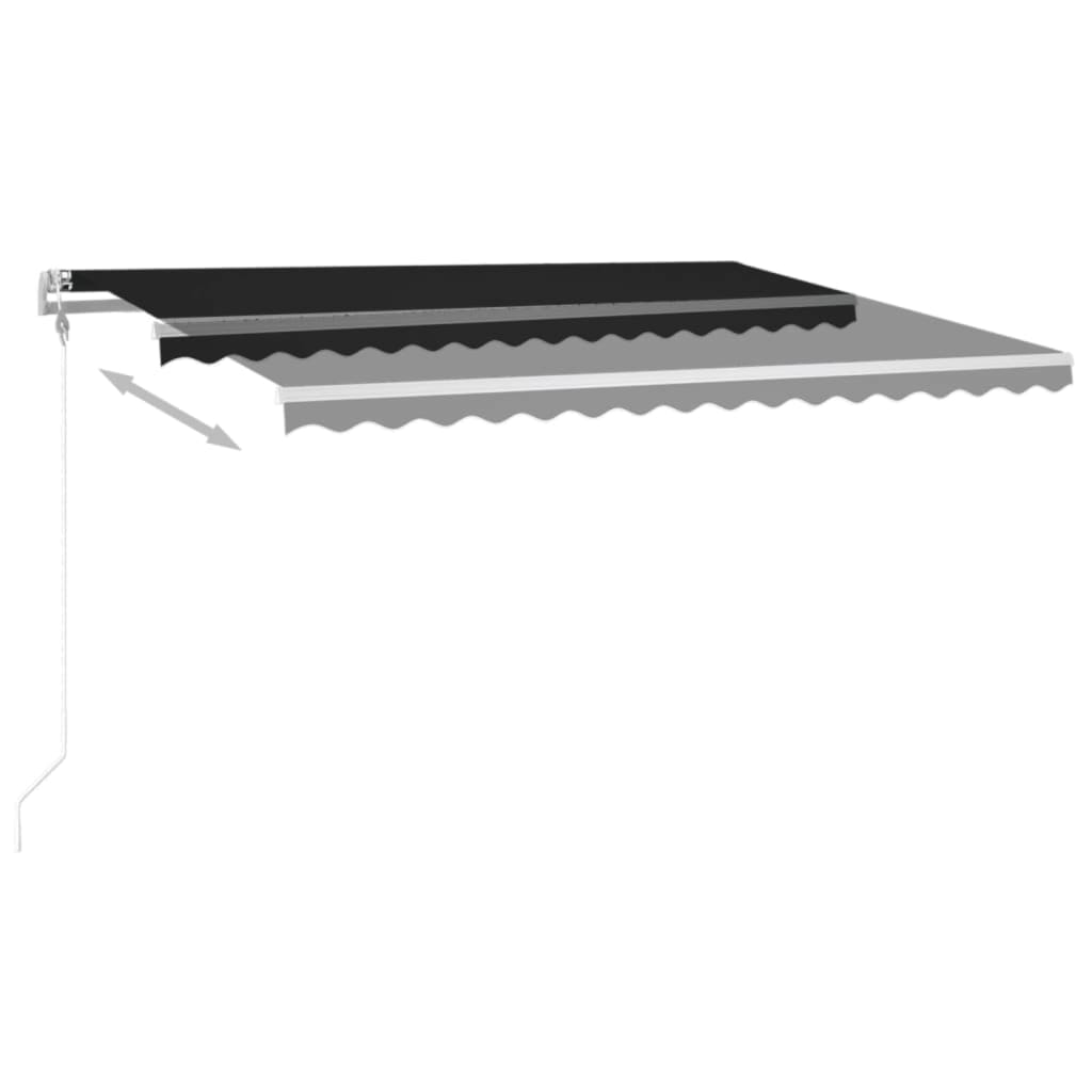 vidaXL Automatische Markise mit LED & Windsensor 450x350 cm Anthrazit