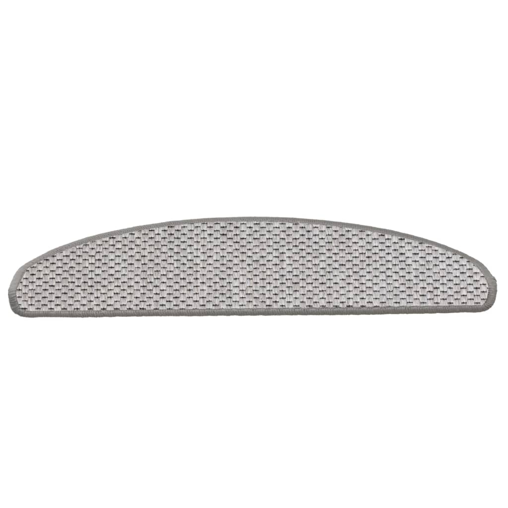 vidaXL Treppenmatten Selbstklebend Sisal-Look 15 Stk. 65x21x4 Platina