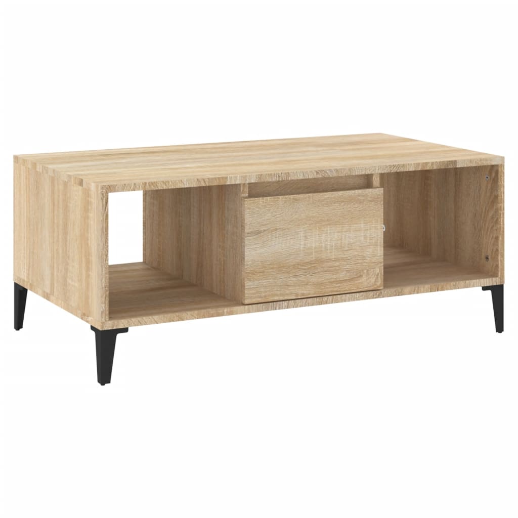 vidaXL Couchtisch Sonoma-Eiche 90x50x36,5 cm Holzwerkstoff