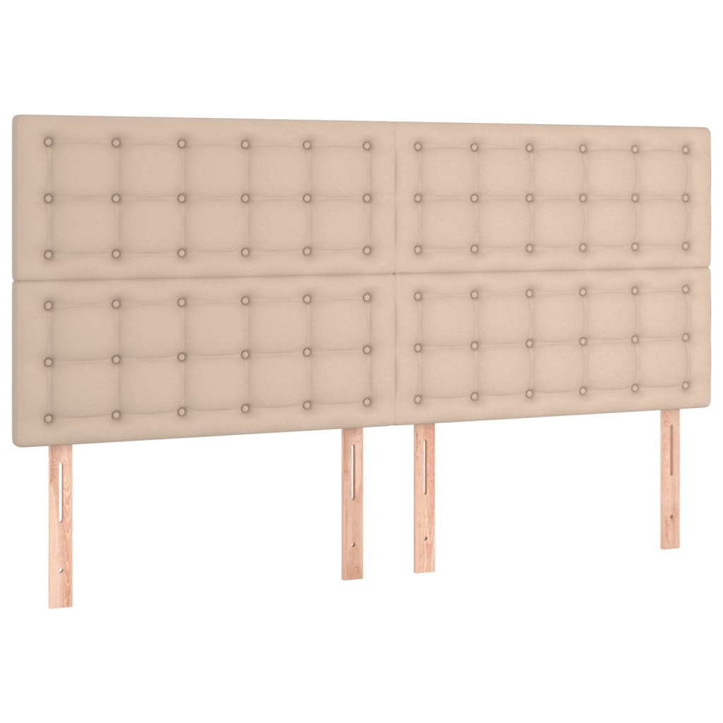 vidaXL Kopfteile 4 Stk. Cappuccino-Braun 90x5x78/88 cm Kunstleder