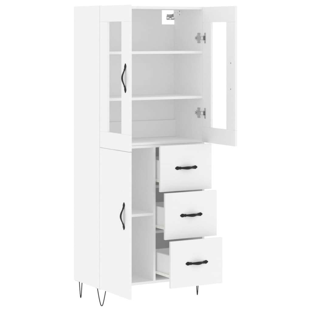 vidaXL Highboard Weiß 69,5x34x180 cm Holzwerkstoff