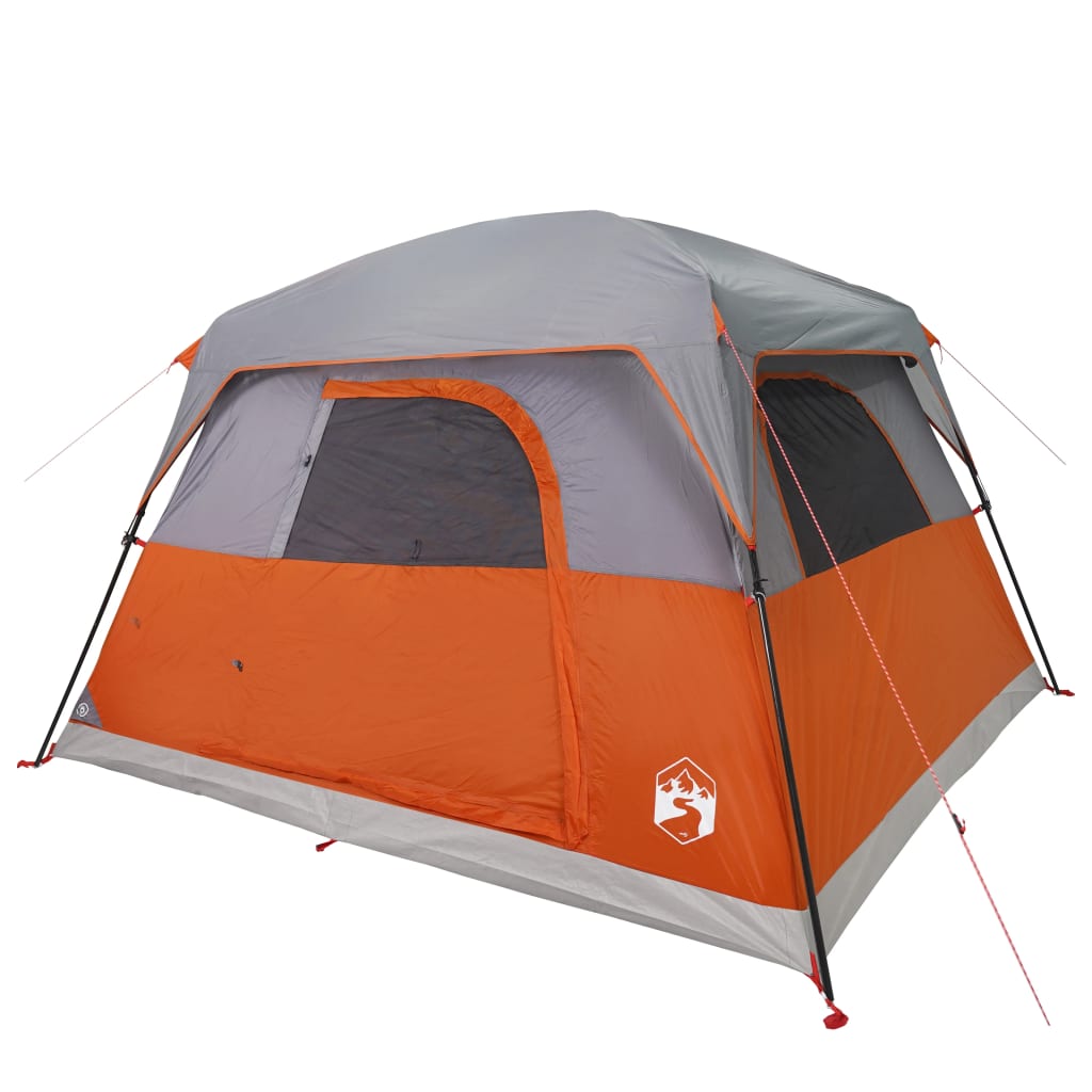 vidaXL Campingzelt 4 Personen Orange Wasserdicht