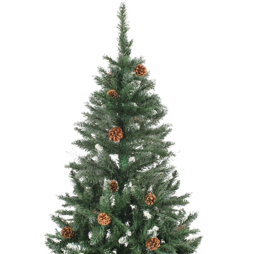 vidaXL Künstlicher Weihnachtsbaum mit Beleuchtung & Kugeln 210 cm