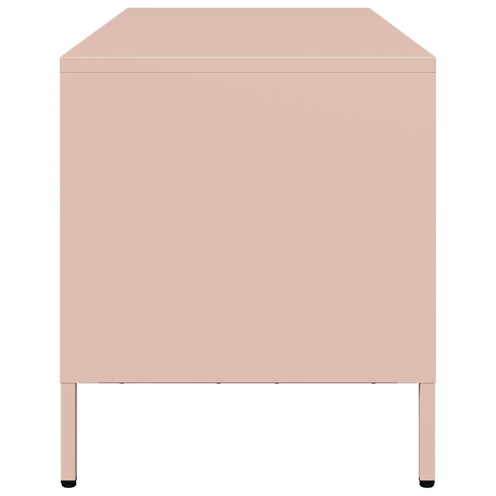 vidaXL TV-Schrank Rosa 101,5x39x43,5 cm Kaltgewalzter Stahl