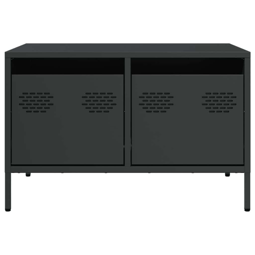 vidaXL TV-Schrank Schwarz 68x50x43,5 cm Kaltgewalzter Stahl