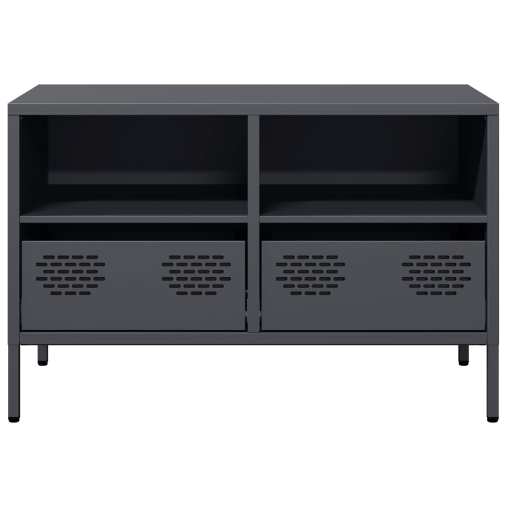 vidaXL TV-Schrank Anthrazit 68x39x43,5 cm Kaltgewalzter Stahl