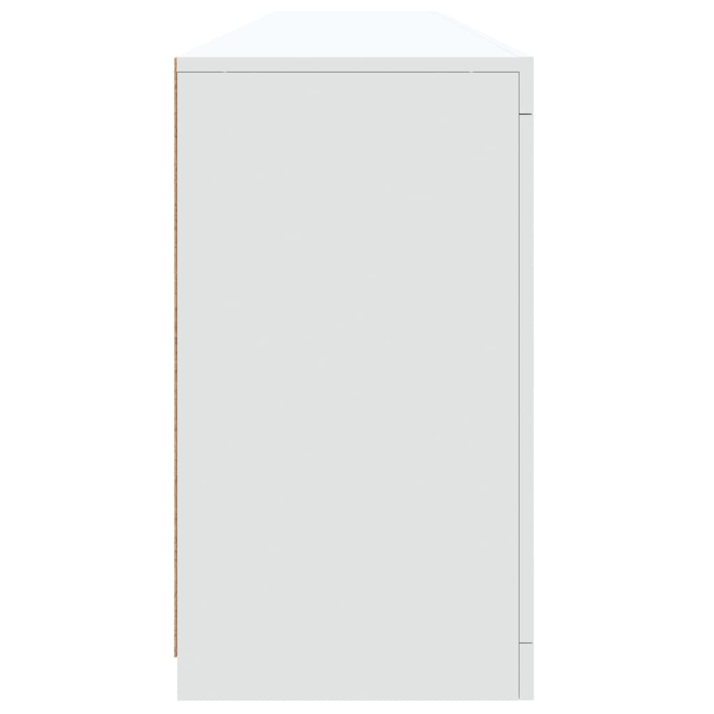 vidaXL Sideboard mit LED-Leuchten Weiß 202x37x67 cm