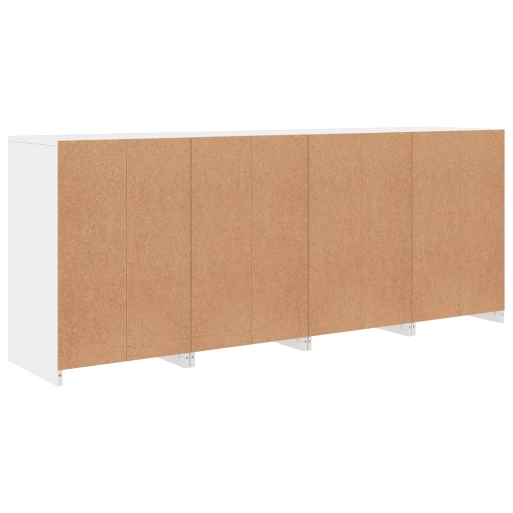 vidaXL Sideboard mit LED-Leuchten Weiß 164x37x67 cm