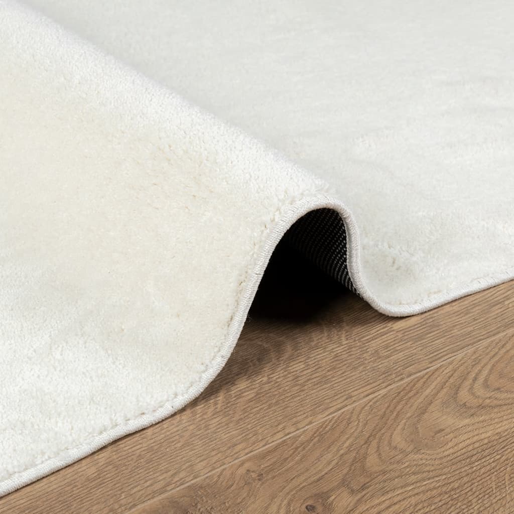 vidaXL Teppich OVIEDO Kurzflor Creme 80x150 cm