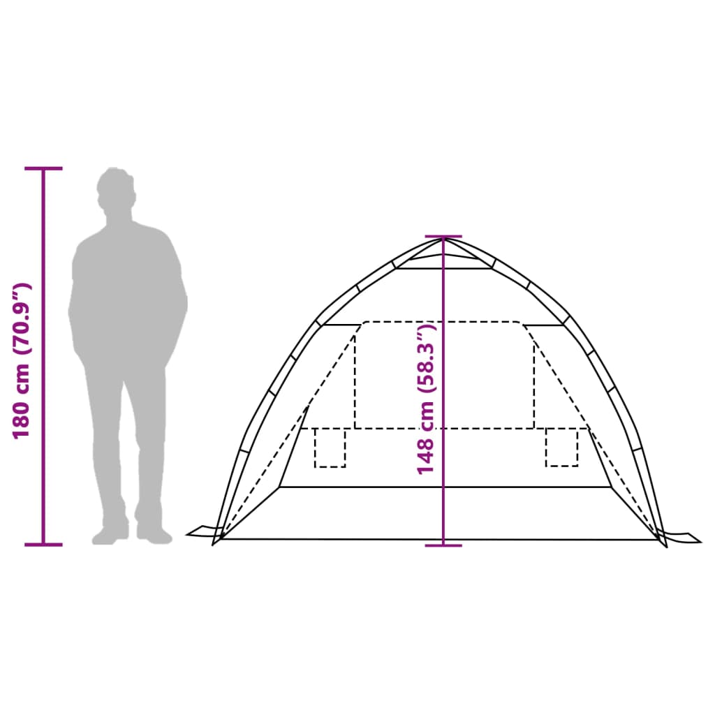 vidaXL Strandzelt 2 Personen Seegrün Quick Release Wasserdicht