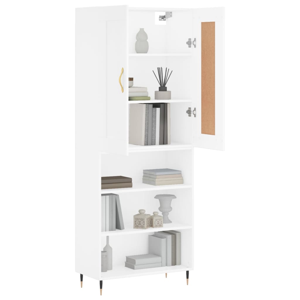 vidaXL Highboard Weiß 69,5x34x180 cm Holzwerkstoff