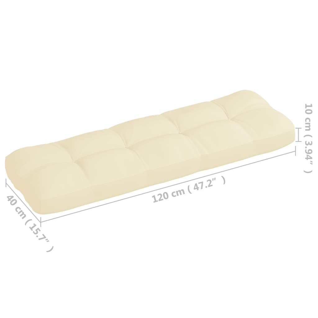 vidaXL Palettensofa-Auflagen 7 Stk. Creme