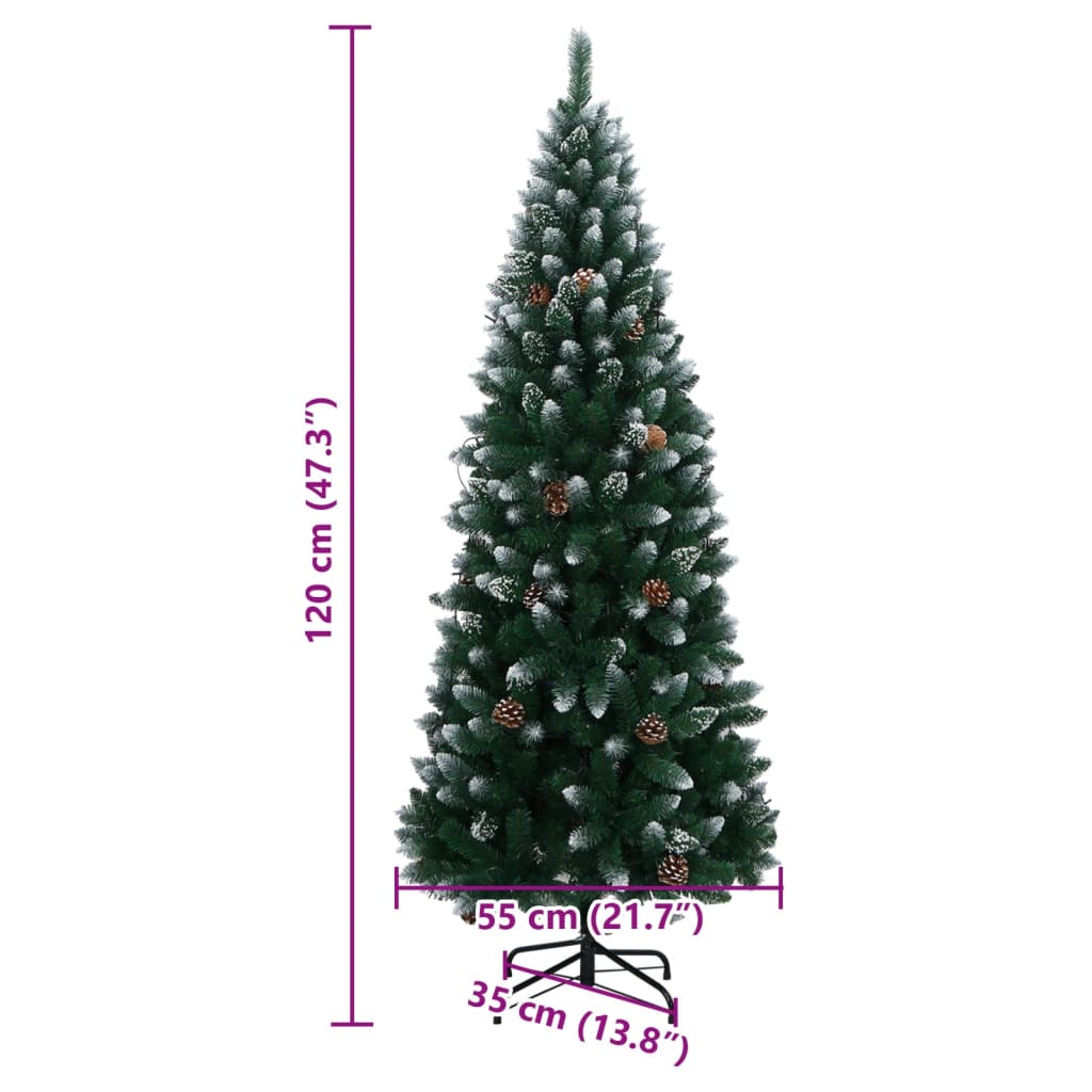 vidaXL Künstlicher Weihnachtsbaum 150 LEDs 120 cm