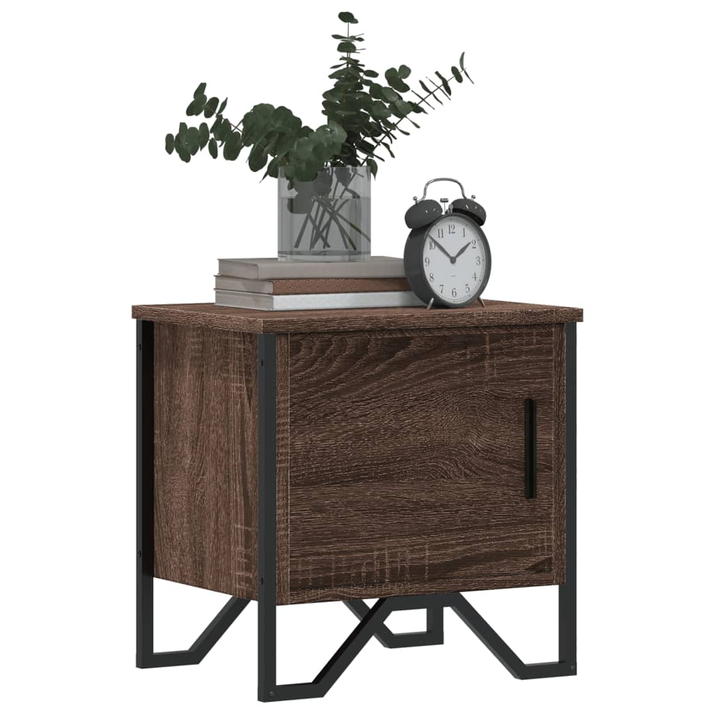 vidaXL Nachttische 2 Stk. Braun Eichen-Optik 40x30x40 cm Holzwerkstoff