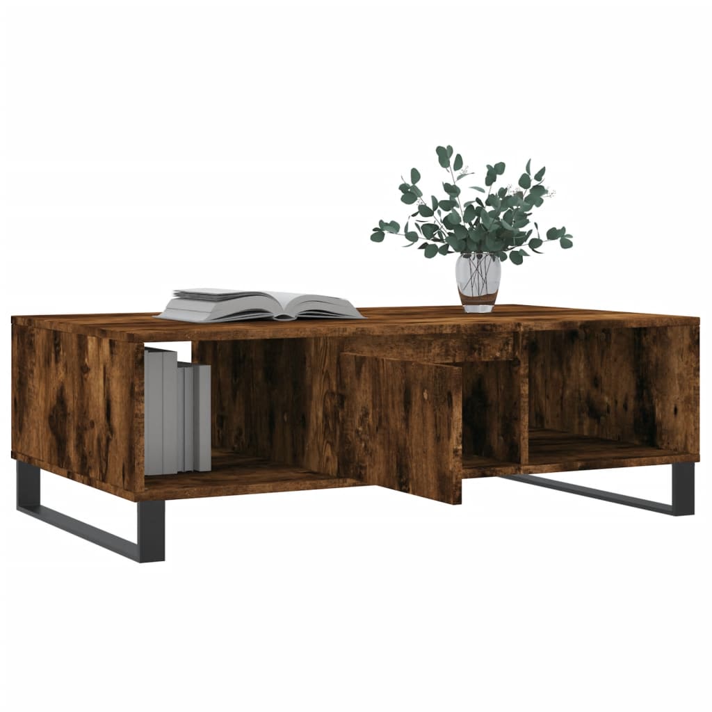 vidaXL Couchtisch Räuchereiche 104x60x35 cm Holzwerkstoff