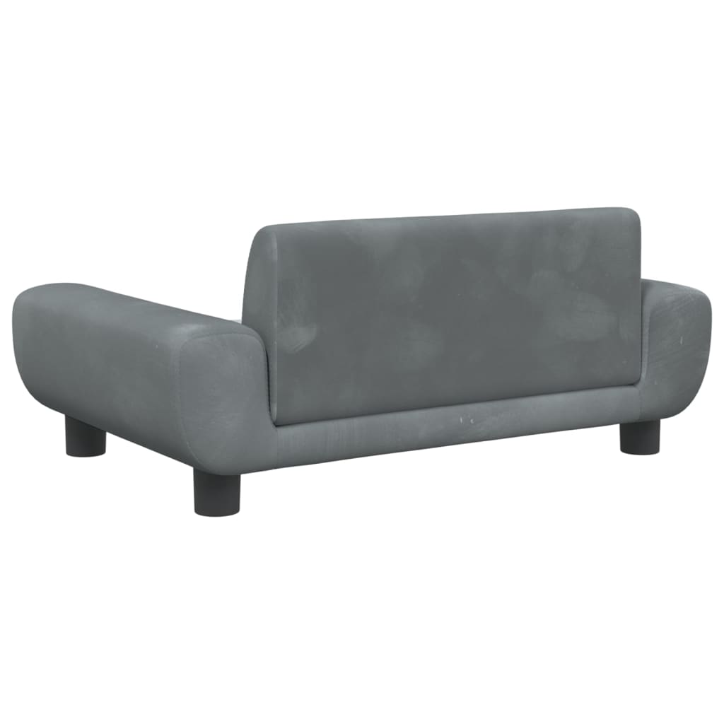 vidaXL Kindersofa Dunkelgrau 70x45x33 cm Samt