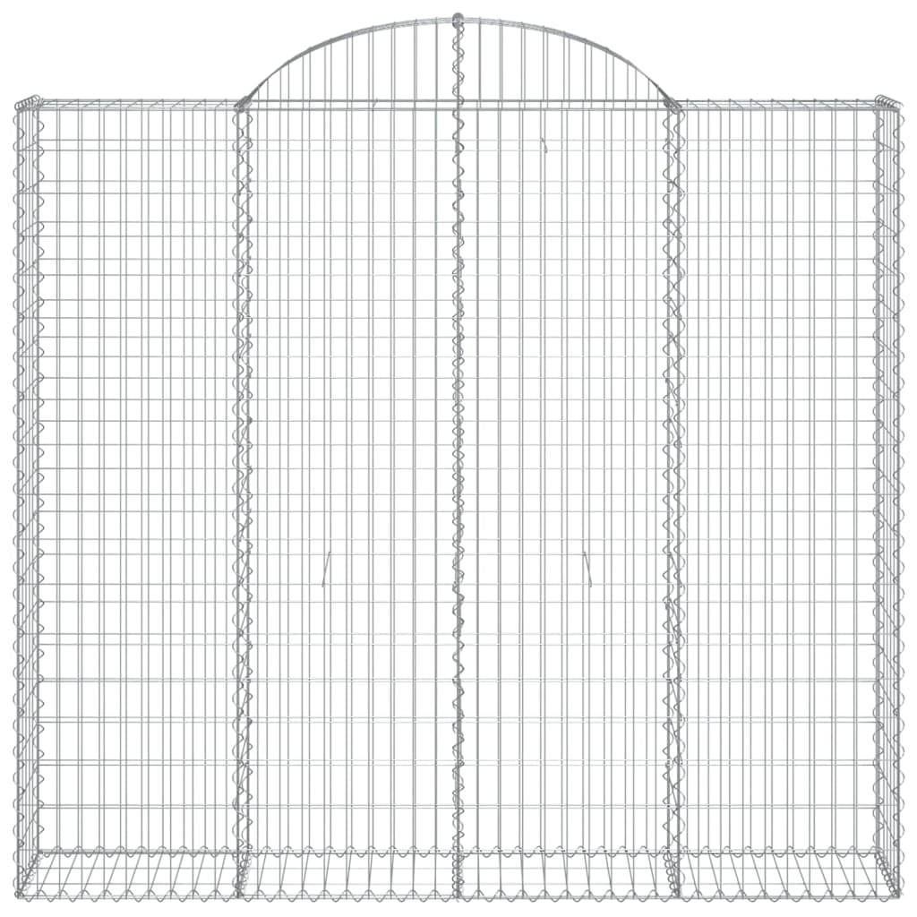 vidaXL Gabionen mit Hochbogen 13Stk. 200x50x180/200cm Verzinktes Eisen