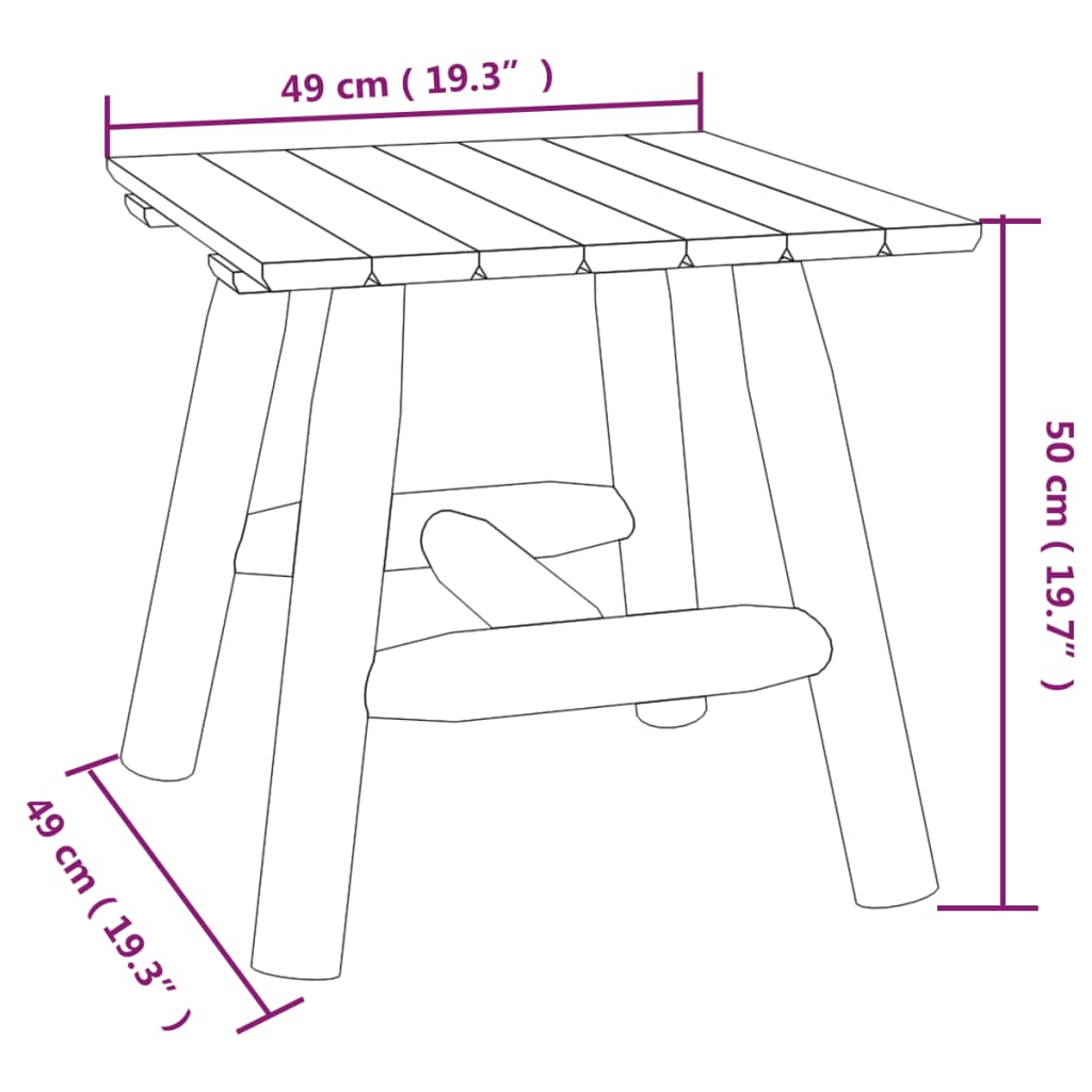 vidaXL 3-tlg. Garten-Lounge-Set Massivholz Fichte