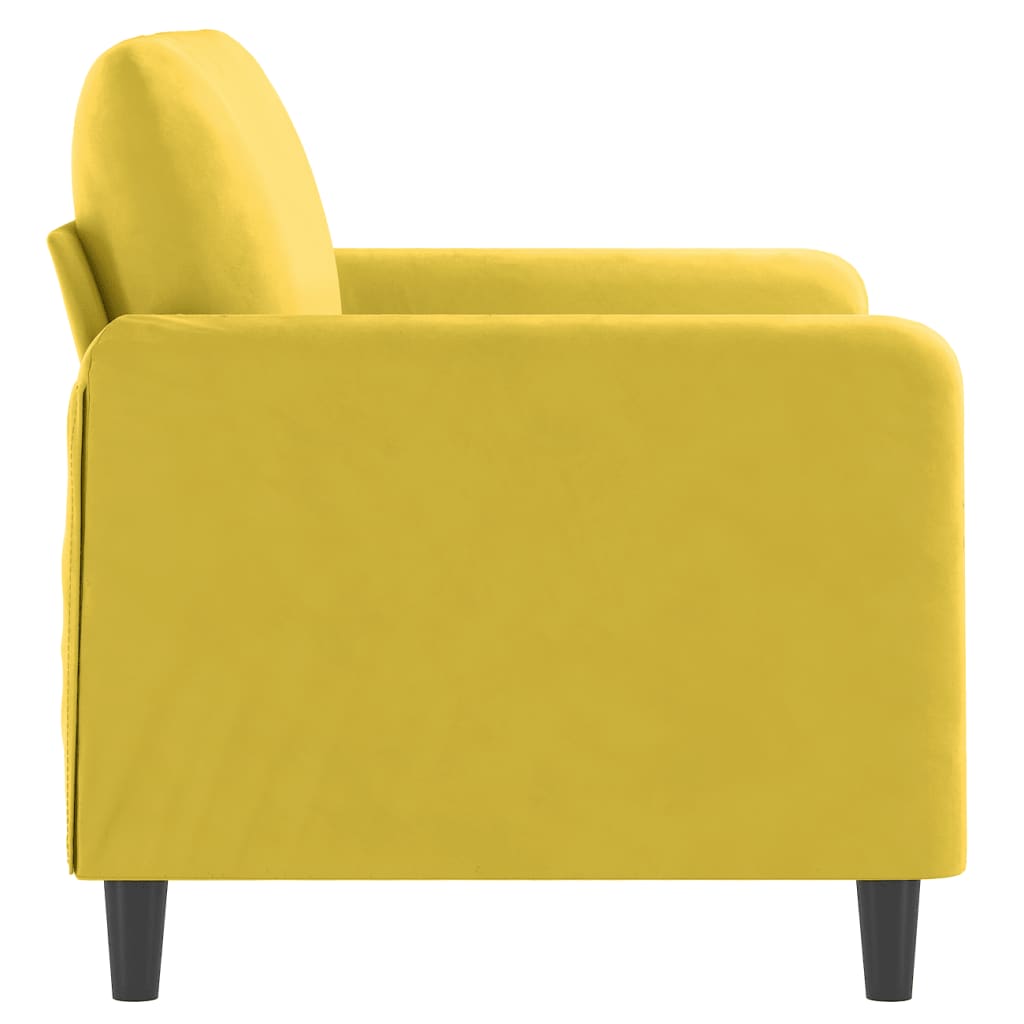 vidaXL 2-Sitzer-Sofa Gelb 120 cm Samt