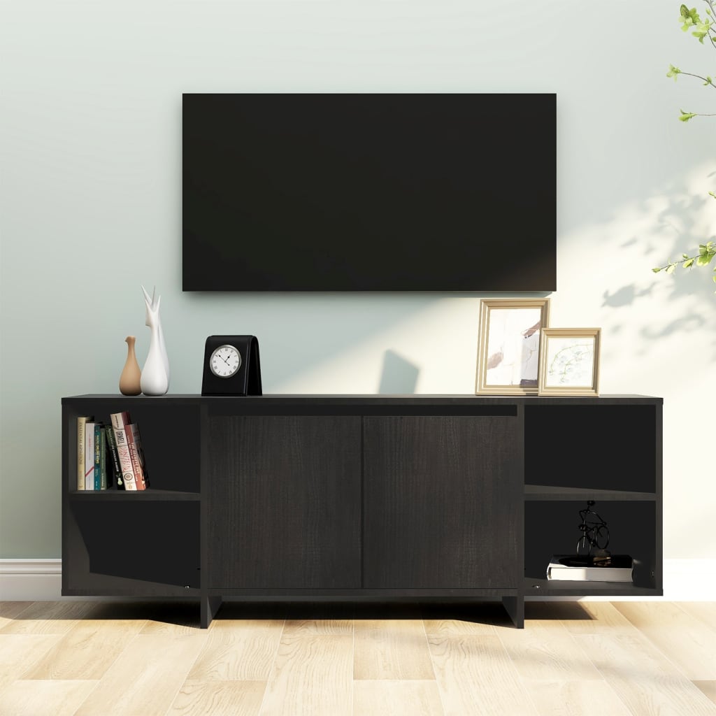 vidaXL TV-Schrank Schwarz 130x35x50 cm Holzwerkstoff