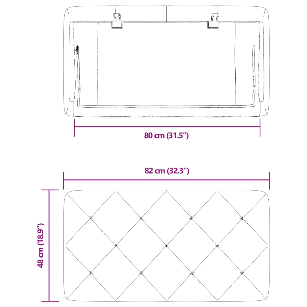 vidaXL Kopfteil-Kissen Rosa 80 cm Samt