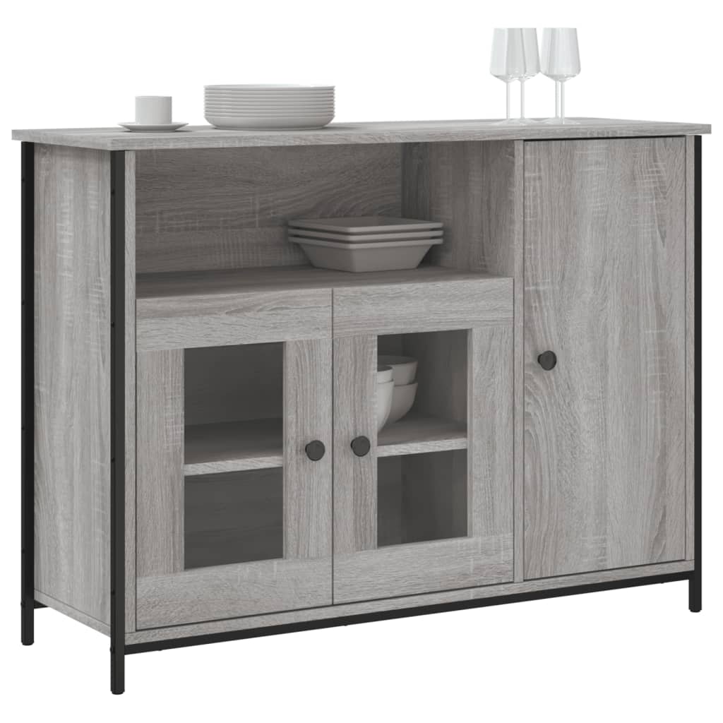 vidaXL Sideboard Grau Sonoma 100x35x75 cm Holzwerkstoff