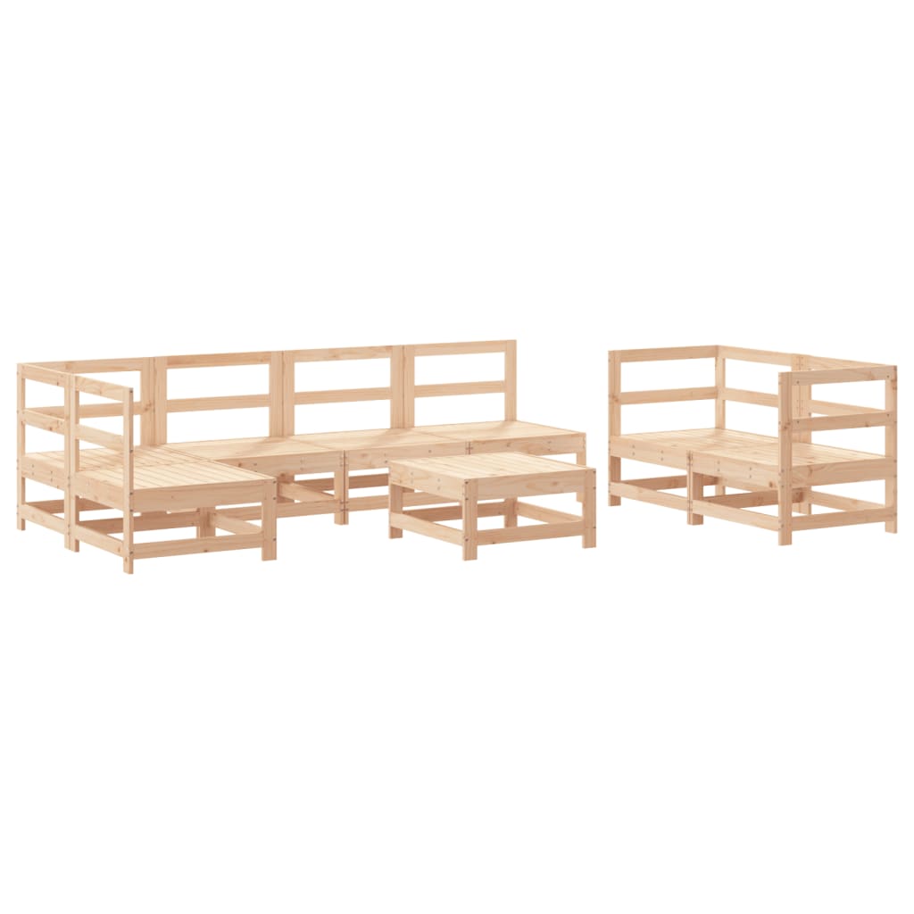 vidaXL 8-tlg. Garten-Lounge-Set Massivholz Kiefer