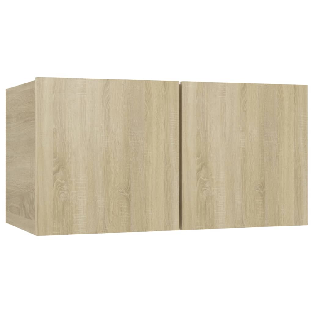 vidaXL 7-tlg. TV-Schrank-Set Sonoma-Eiche Holzwerkstoff