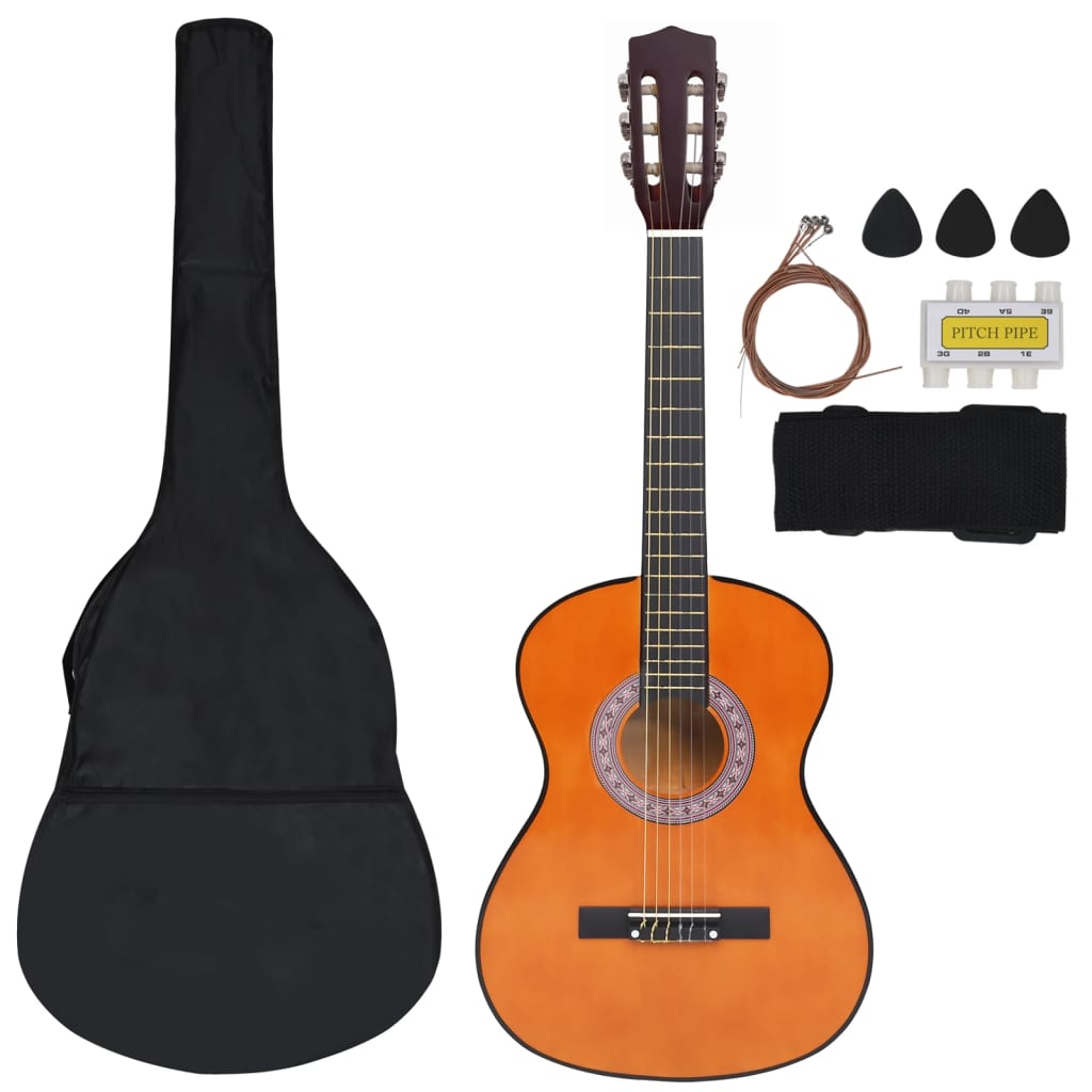 vidaXL 8-tlg. Klassikgitarren-Set für Anfänger 3/4 36"