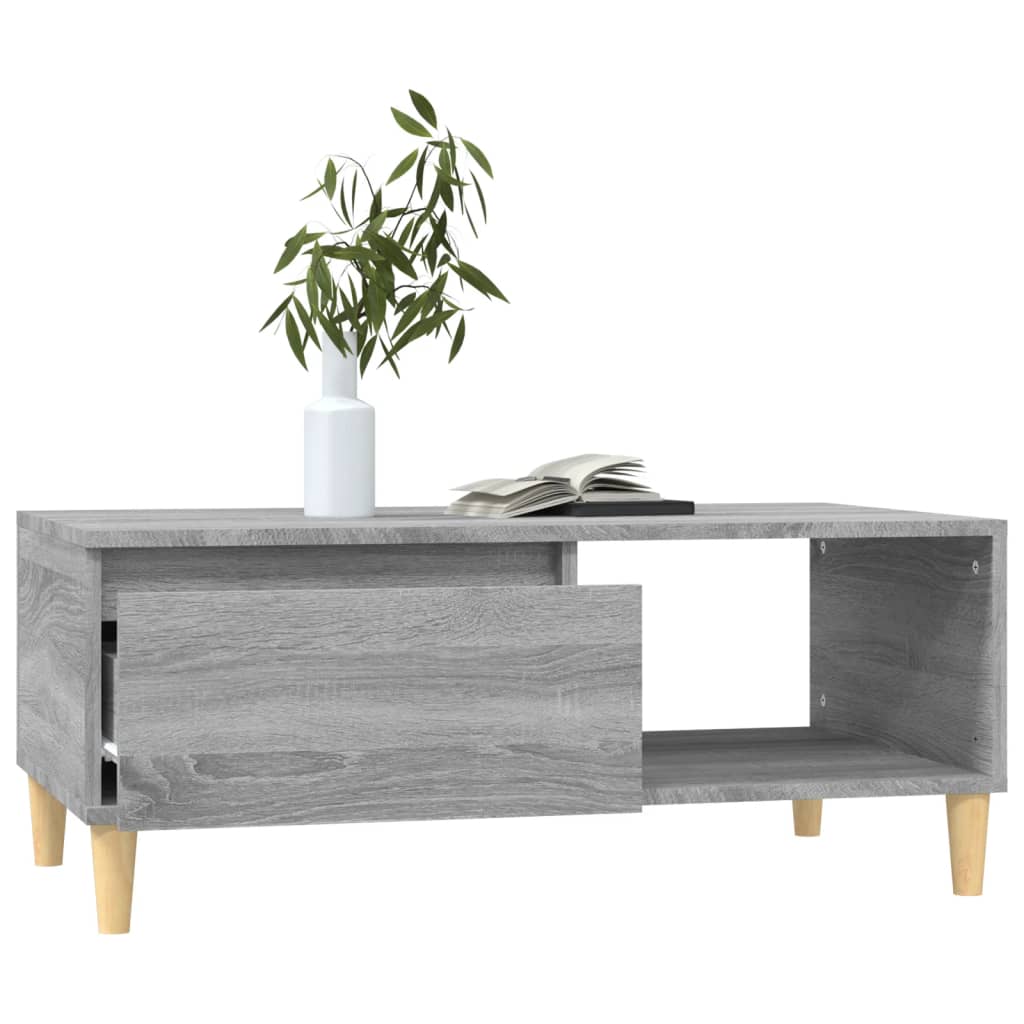 vidaXL Couchtisch Grau Sonoma 90x50x36,5 cm Holzwerkstoff