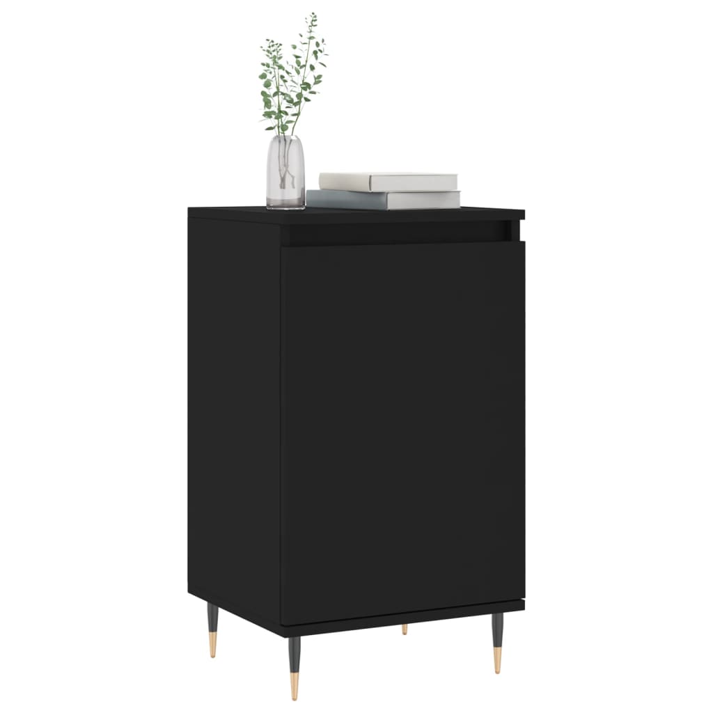 vidaXL Sideboards 2 Stk. Schwarz 40x35x70 cm Holzwerkstoff