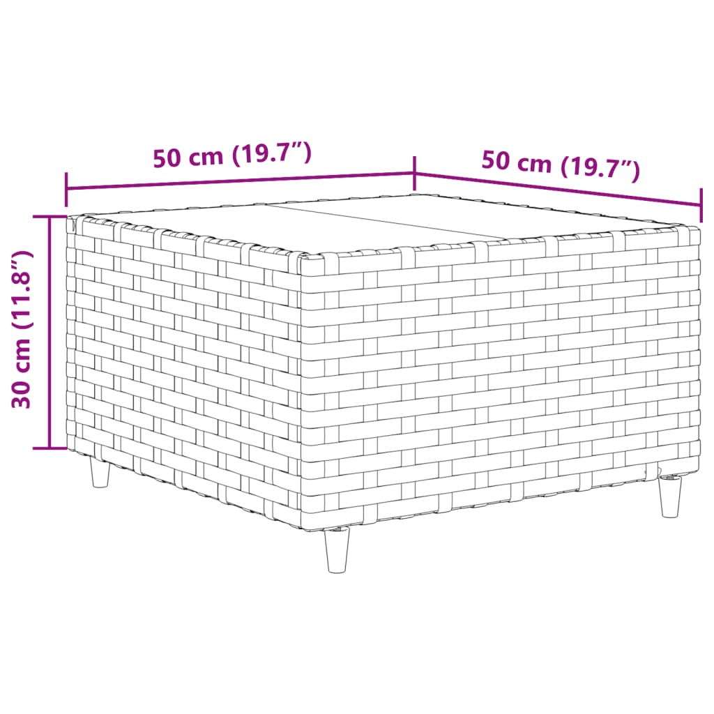 vidaXL 10-tlg. Garten-Sofagarnitur mit Kissen Braun Poly Rattan