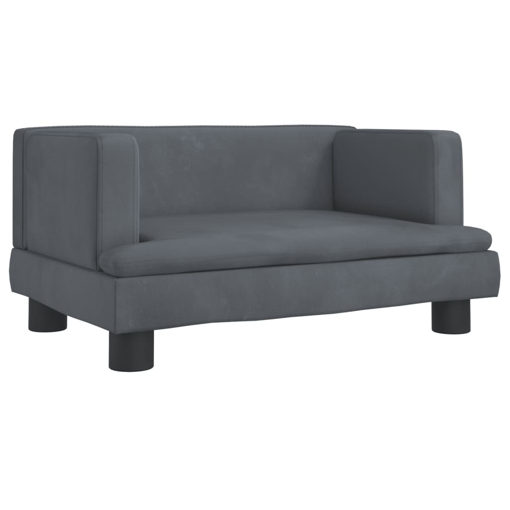 vidaXL Kindersofa Dunkelgrau 60x40x30 cm Samt