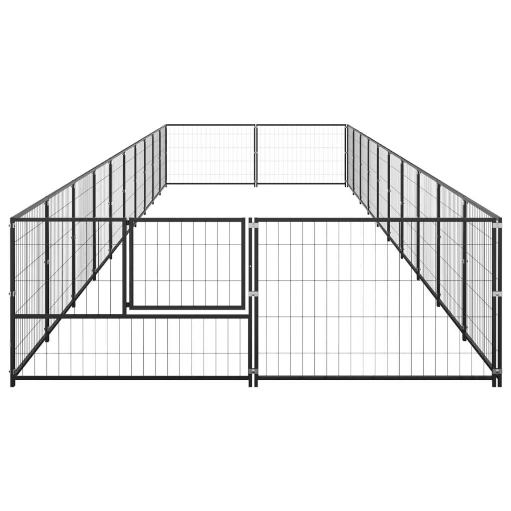 vidaXL Hundezwinger Schwarz 20 m² Stahl