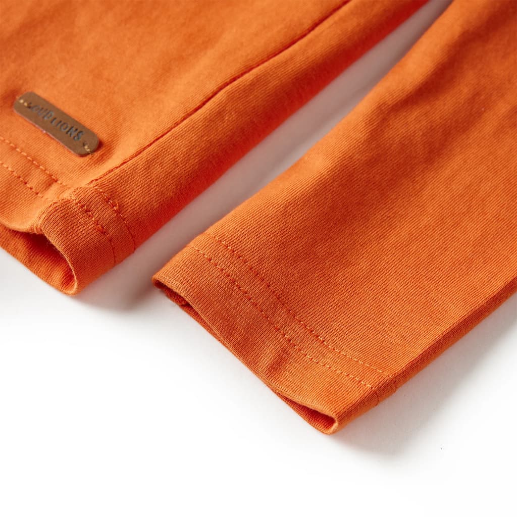 Kinder-Langarmshirt Dunkelorange 116