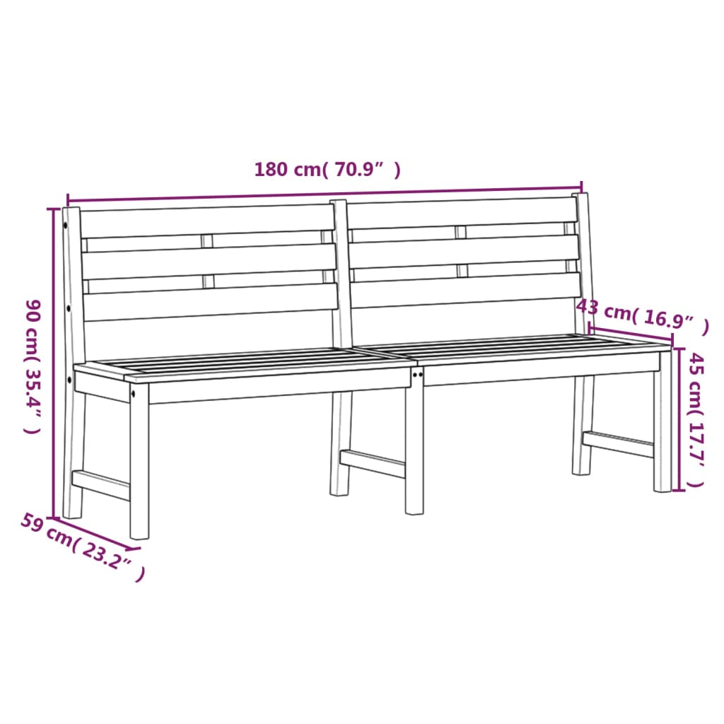 vidaXL 3-tlg. Garten-Essgruppe Massivholz Teak